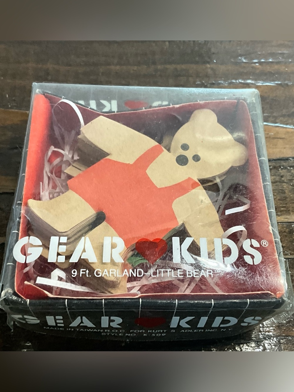 Vintage 1985 Gear Kids 9’ Paper Garland Little Bear Kurt Adler